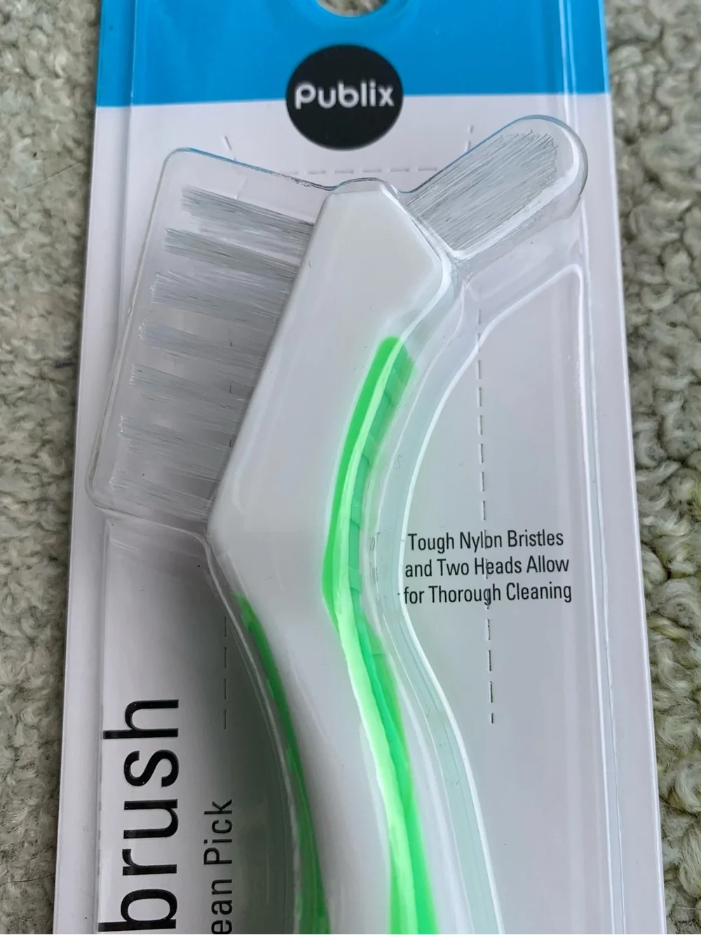 Publix Denture Brush with Deep Clean Pick